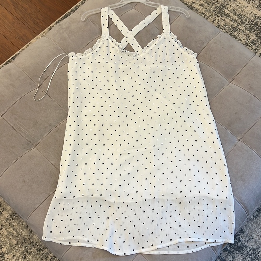 Crescent White Stars‎ Lined Dress D9